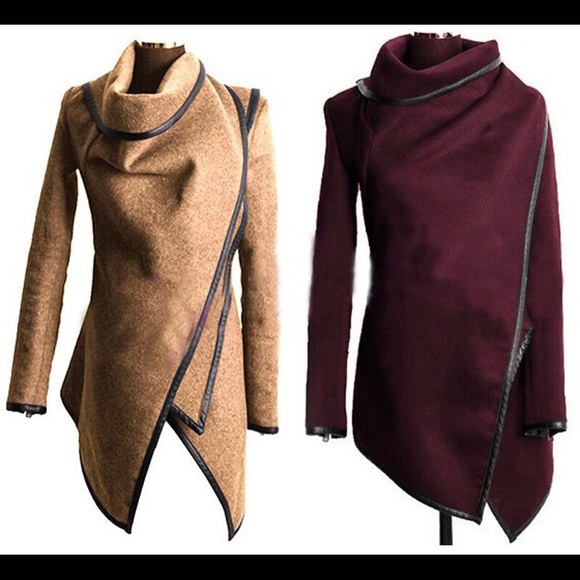 Burgundy coat Jacket - Picture 3 of 4